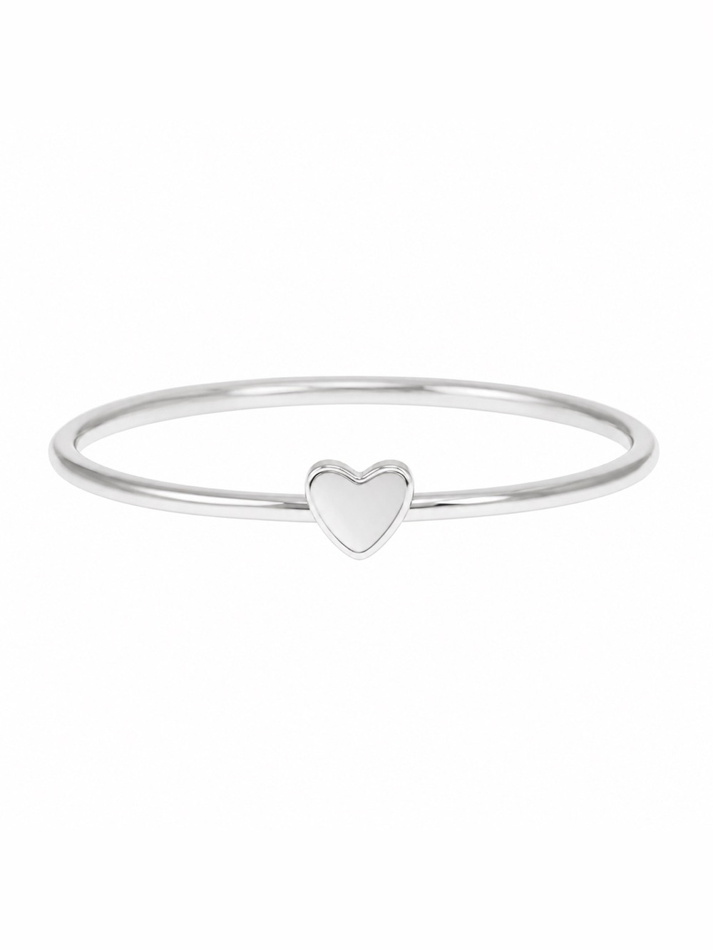 Dainty Heart Ring 925 Sterling Silver Ring | Minimalist Thin Stackable